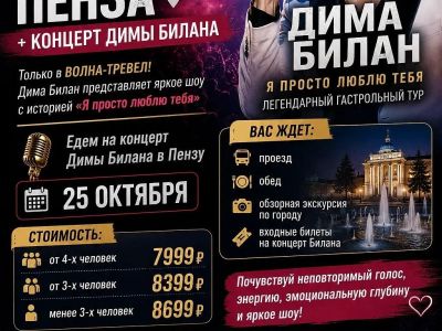 Тур в Пензу + Концерт Димы Билана